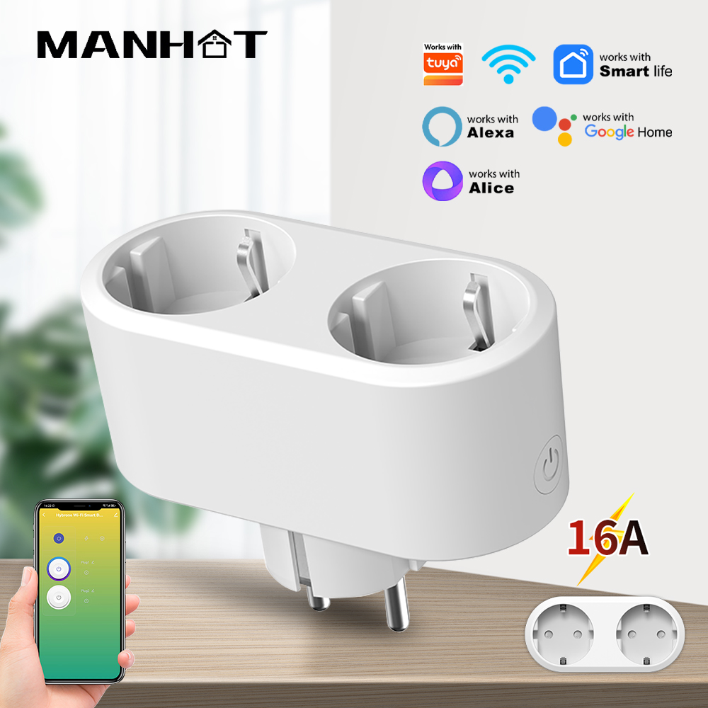 Timer Dual Outlet - مقبس ذكي واي فاي مزدوج المنفذ