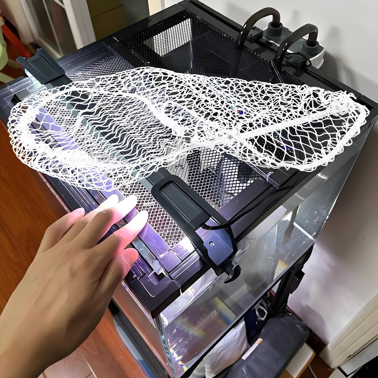 غطاء شبكي لحوض السمك مقاس 40x2 - مراجعة Screen Top Mesh وسعره