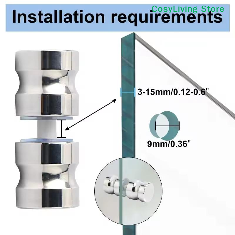 مقبض باب زجاجي أنيق للحمام، مق - مراجعة Glass Door Hinge وسعره